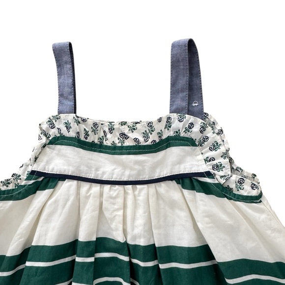 Pink Chicken Renata Green Striped Sleeveless Dress size 5 - Picture 2 of 8